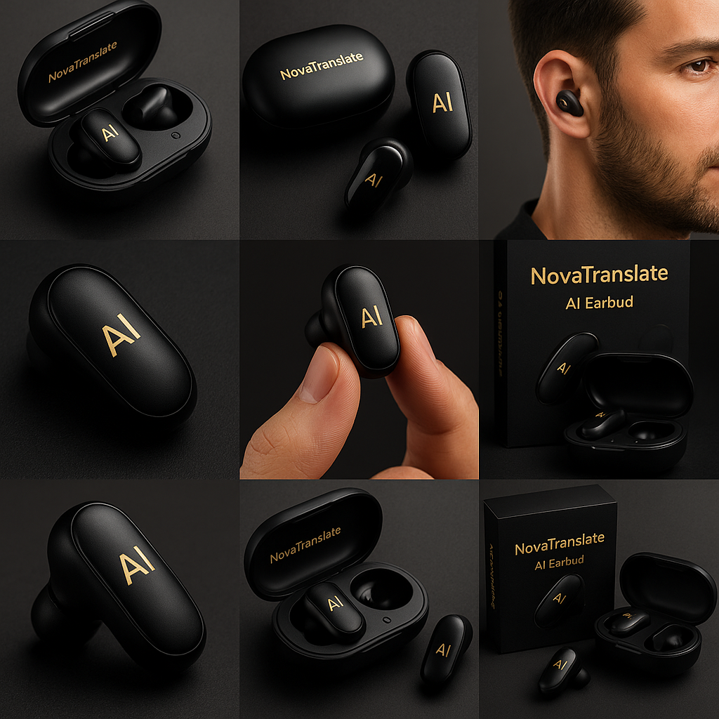 NovaTranslate™ – Real-Time AI Voice Translator Earpiece (144 Languages)